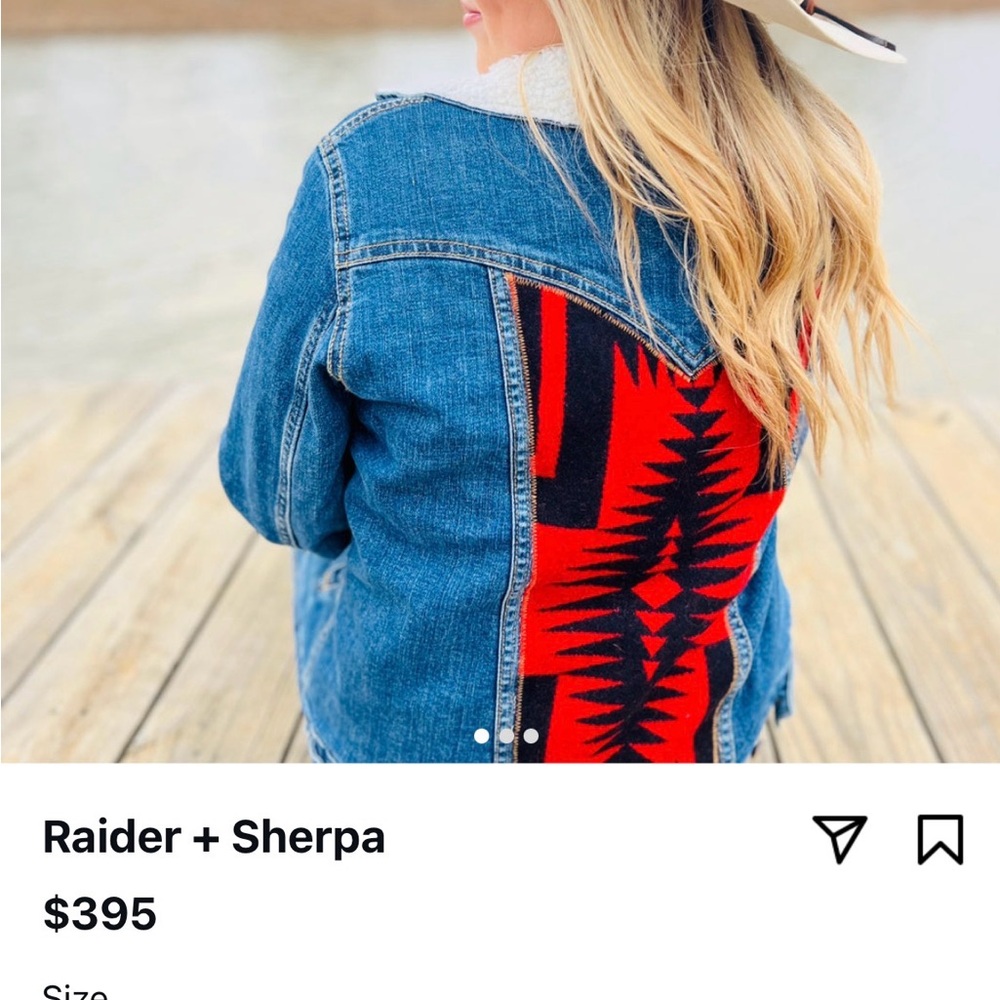 Women's wrangler Sherpa Jean Jacket Three Sons